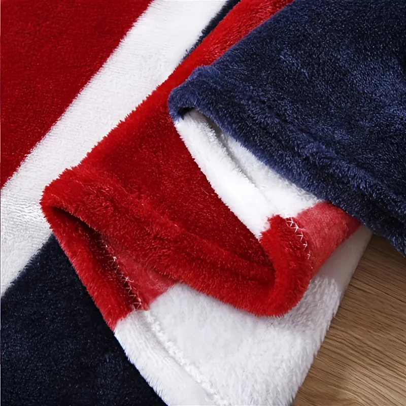1pc Luxury American Flag Super Soft Flannel Bed Blanket - Machine-Washable Sofa Cover, Warm Plush Quilt, Cozy Toss Blanket for Bed, Sofa, Car Travel - Soft, Breathable, Lightweight, Easy Care