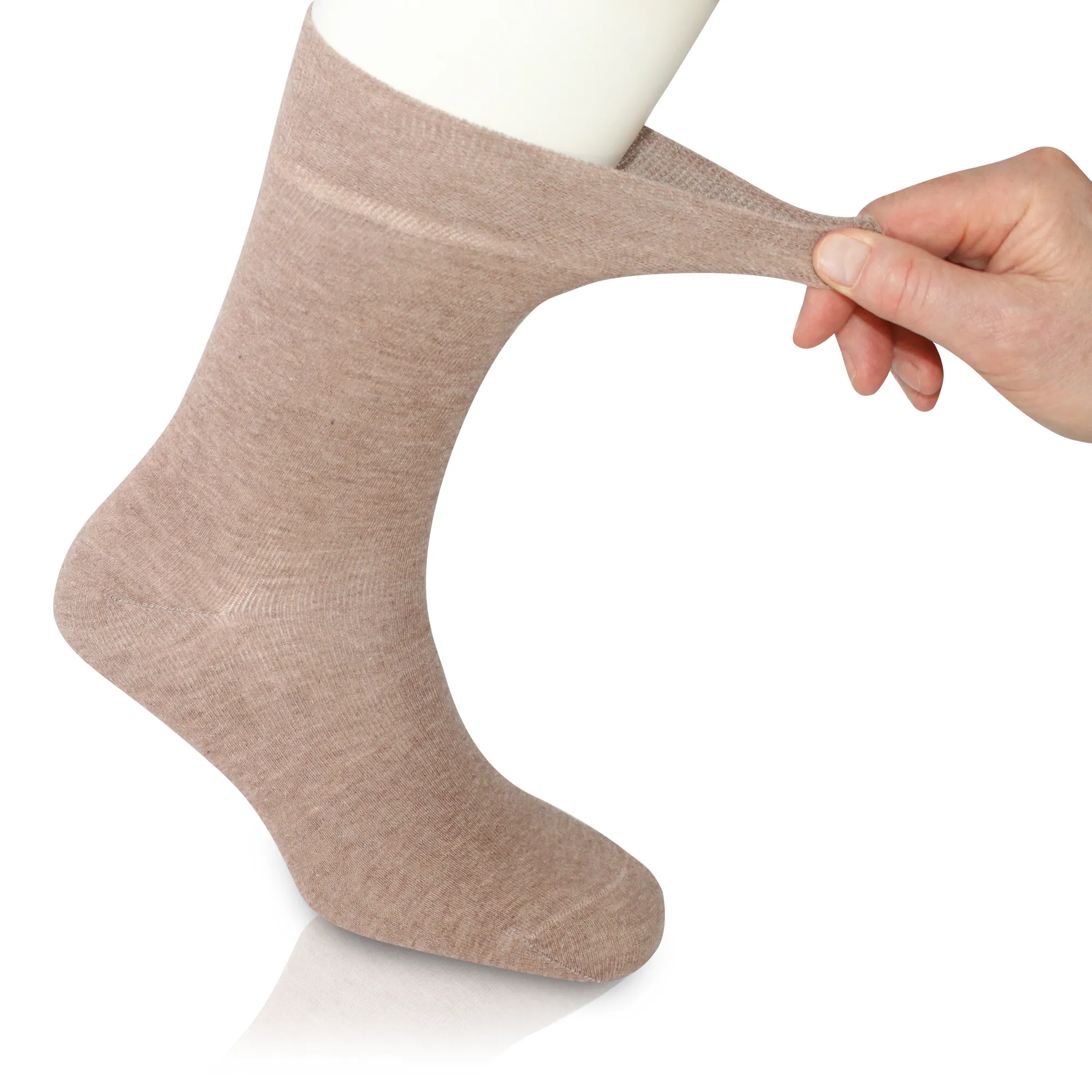 3 Pairs Black - Ladies Diabetic Soft Grip Non Elastic Loose Weave Top Diabetic Socks Size 4-8
