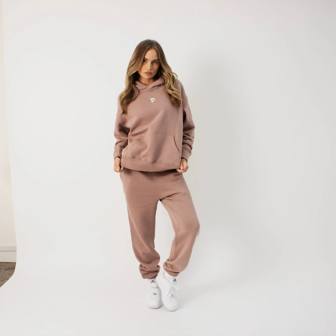 304 Womens TOF Essentials Hoodie Hazy Pink
