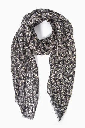 Alice Lightweight Scarf - Black, Retro Fan