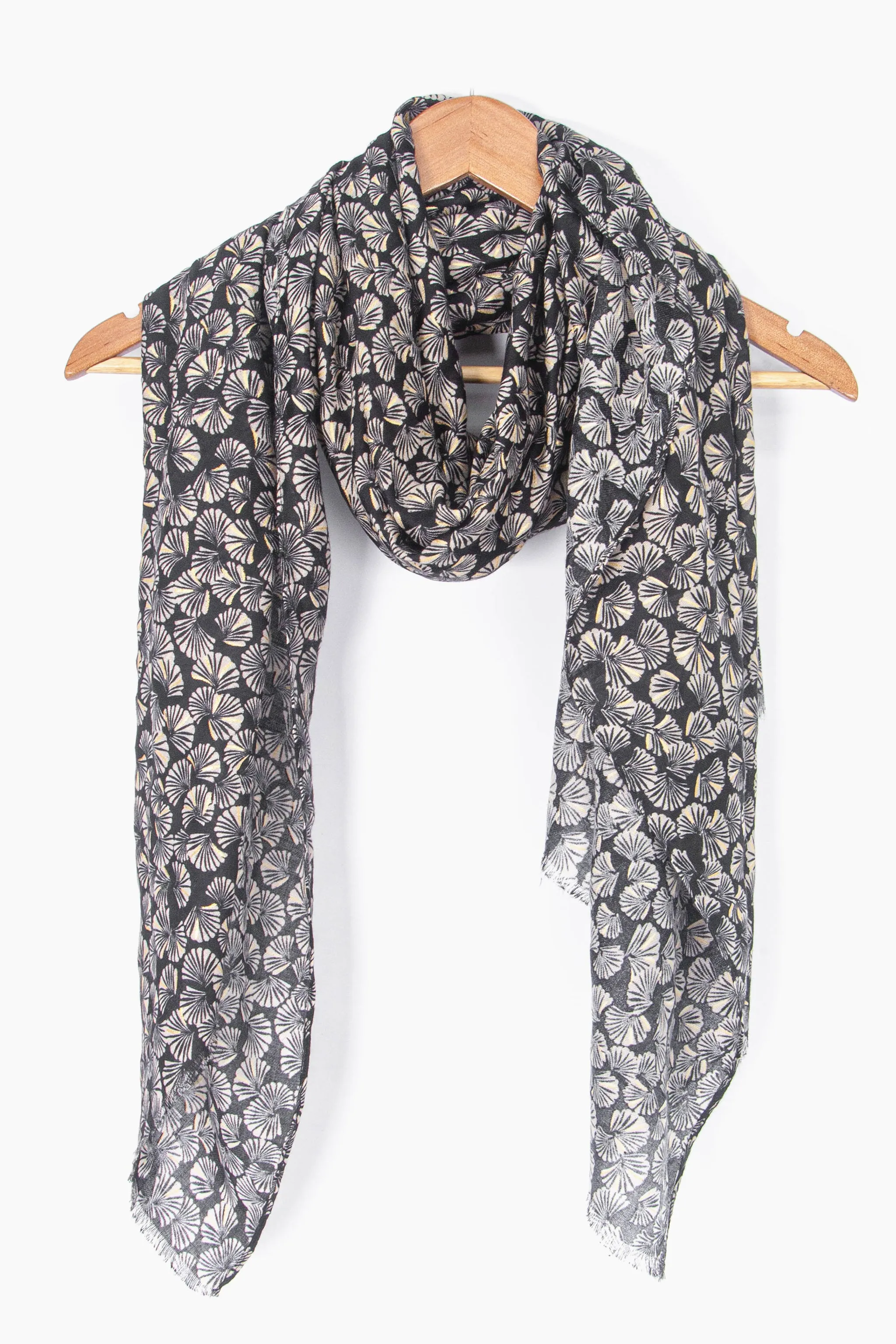 Alice Lightweight Scarf - Black, Retro Fan
