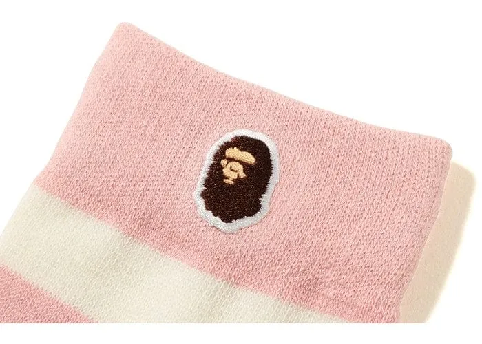 BAPE HOOP ANKLE SOCKS PINK