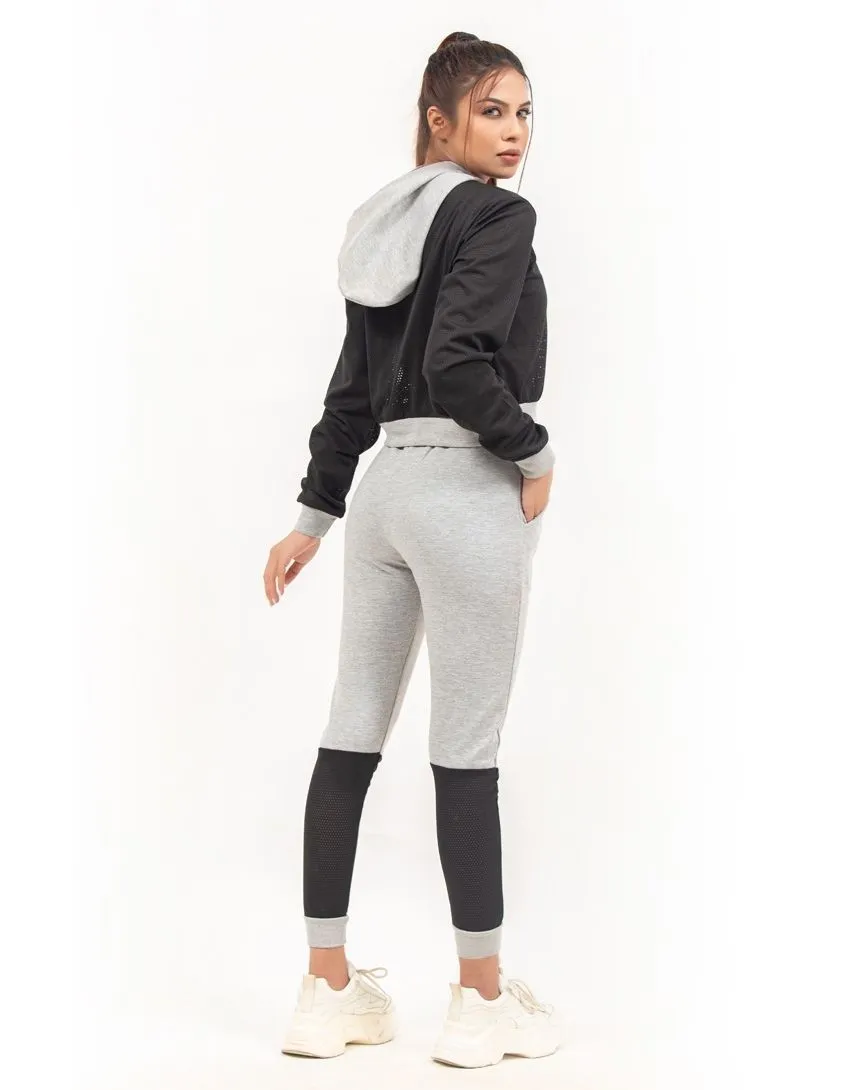 Contrast Mesh Top & Pants
