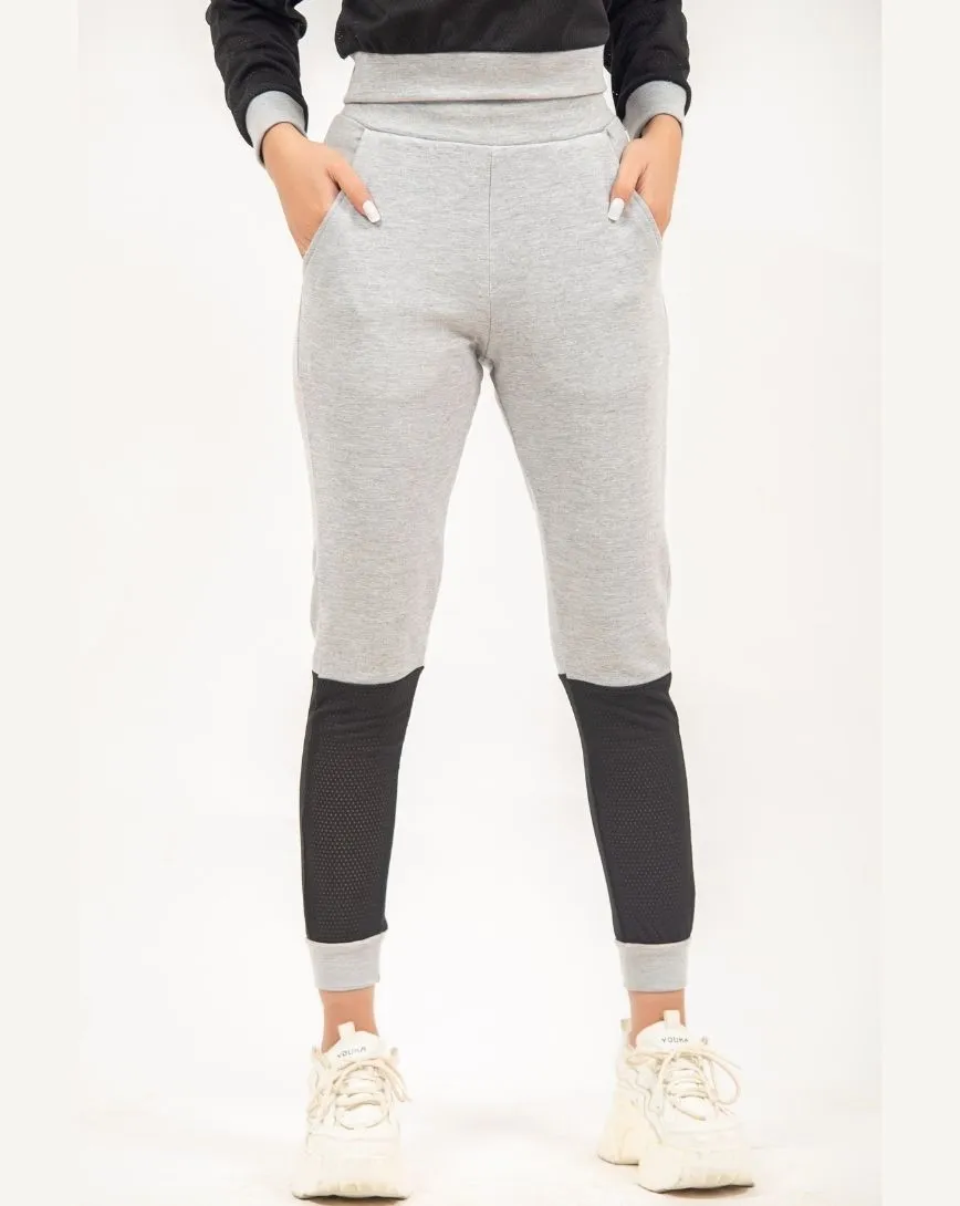 Contrast Mesh Top & Pants