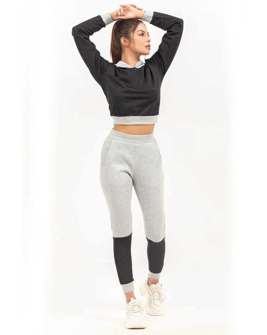 Contrast Mesh Top & Pants