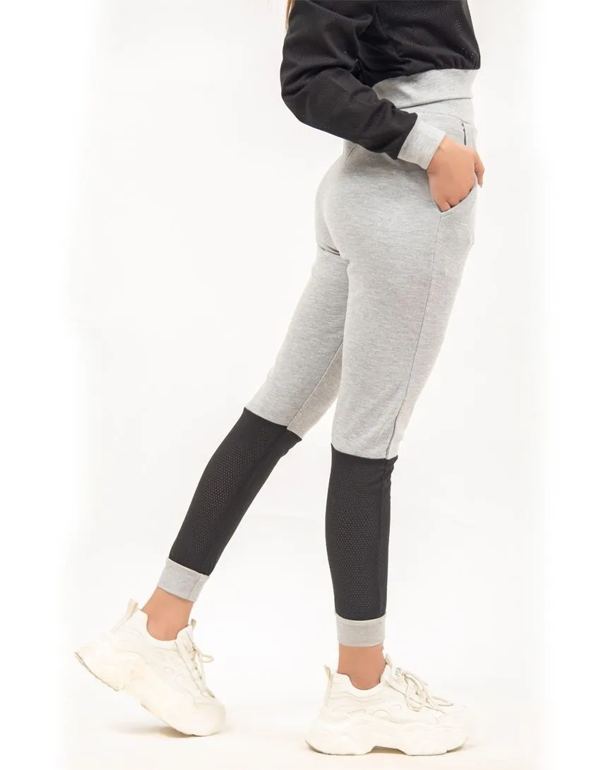 Contrast Mesh Top & Pants