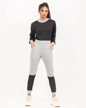 Contrast Mesh Top & Pants