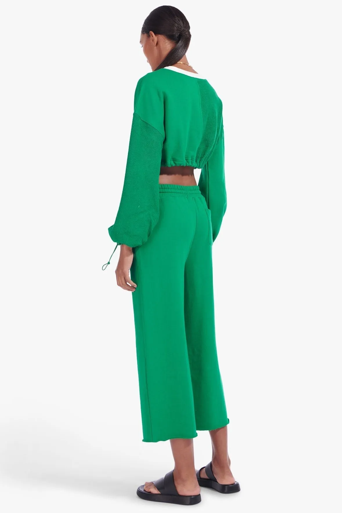 CROPPED BUNGEE SWEATSHIRT | CLOVER