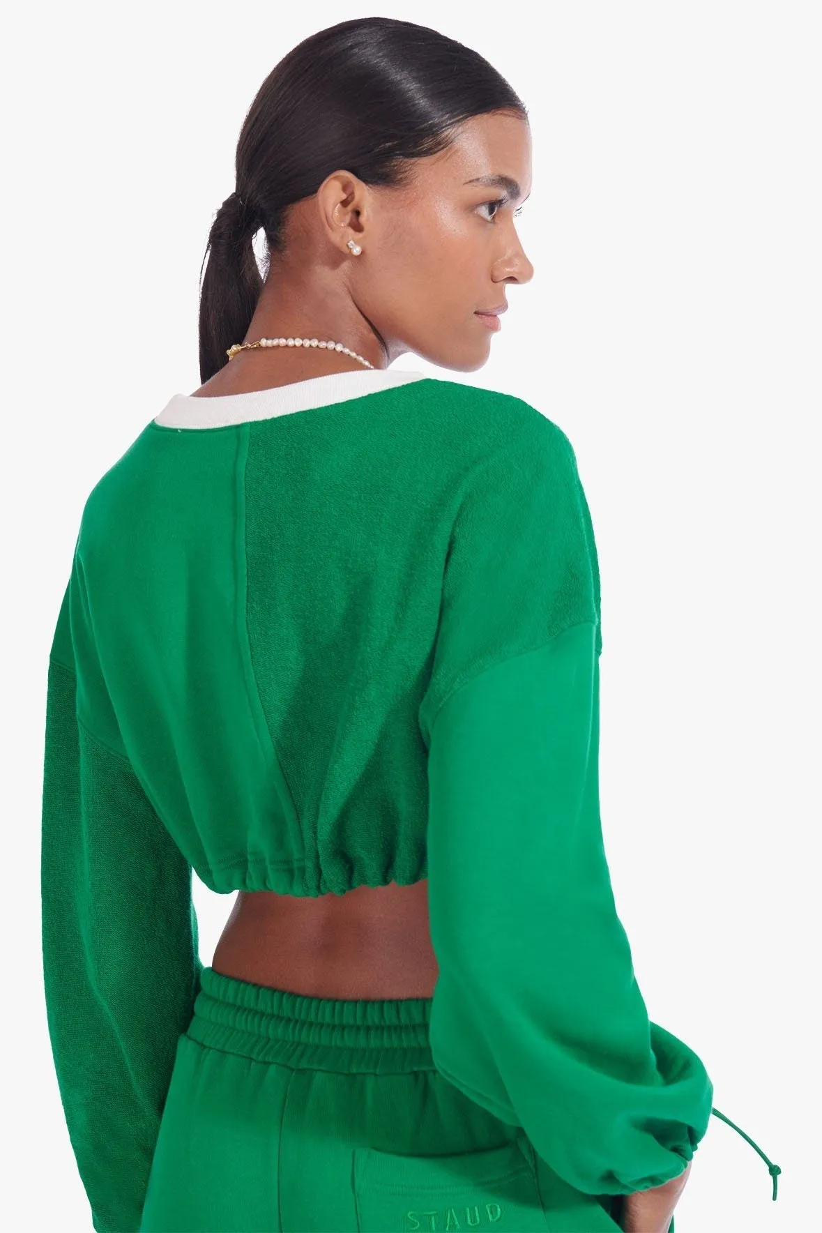 CROPPED BUNGEE SWEATSHIRT | CLOVER