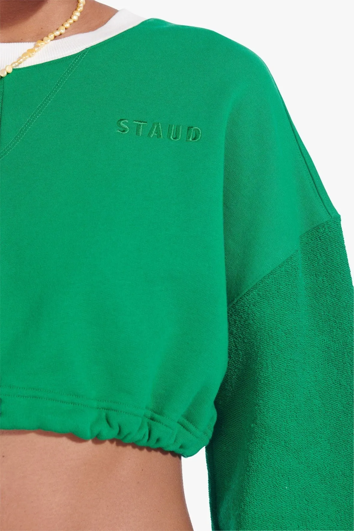 CROPPED BUNGEE SWEATSHIRT | CLOVER