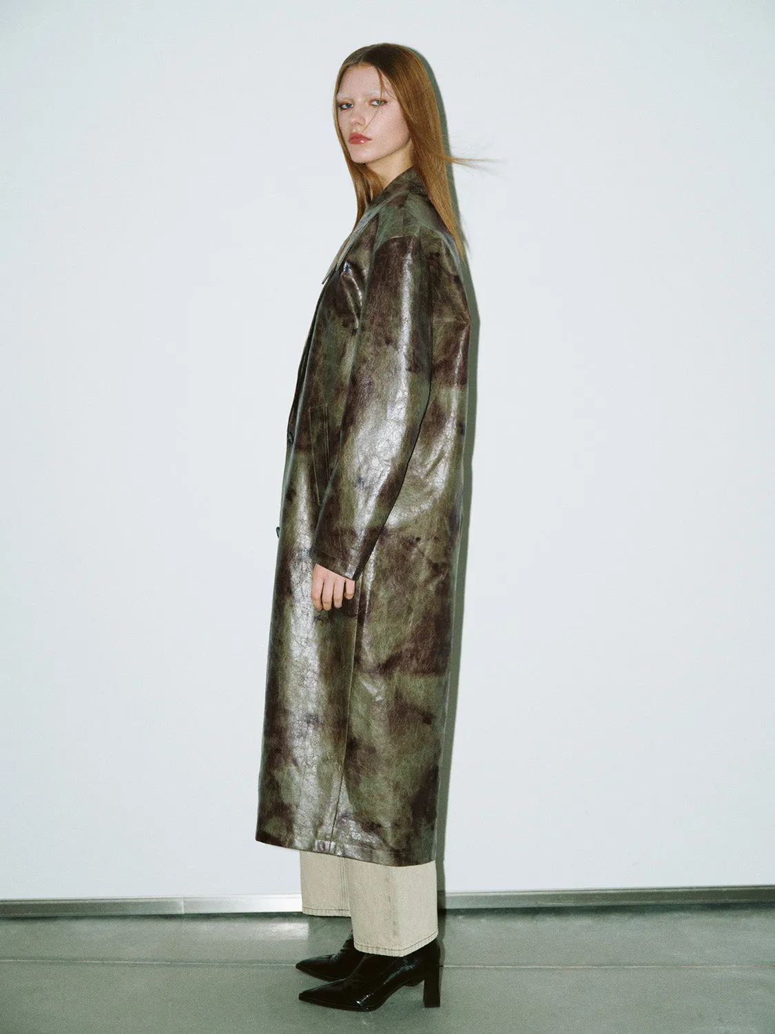 Drop Shoulder Sleeve Long Trench Coats