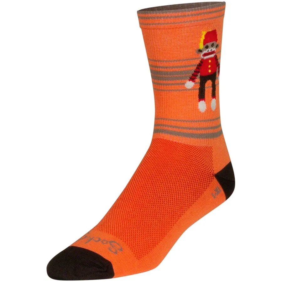 Funky Monkey Crew Bike Socks - Orange