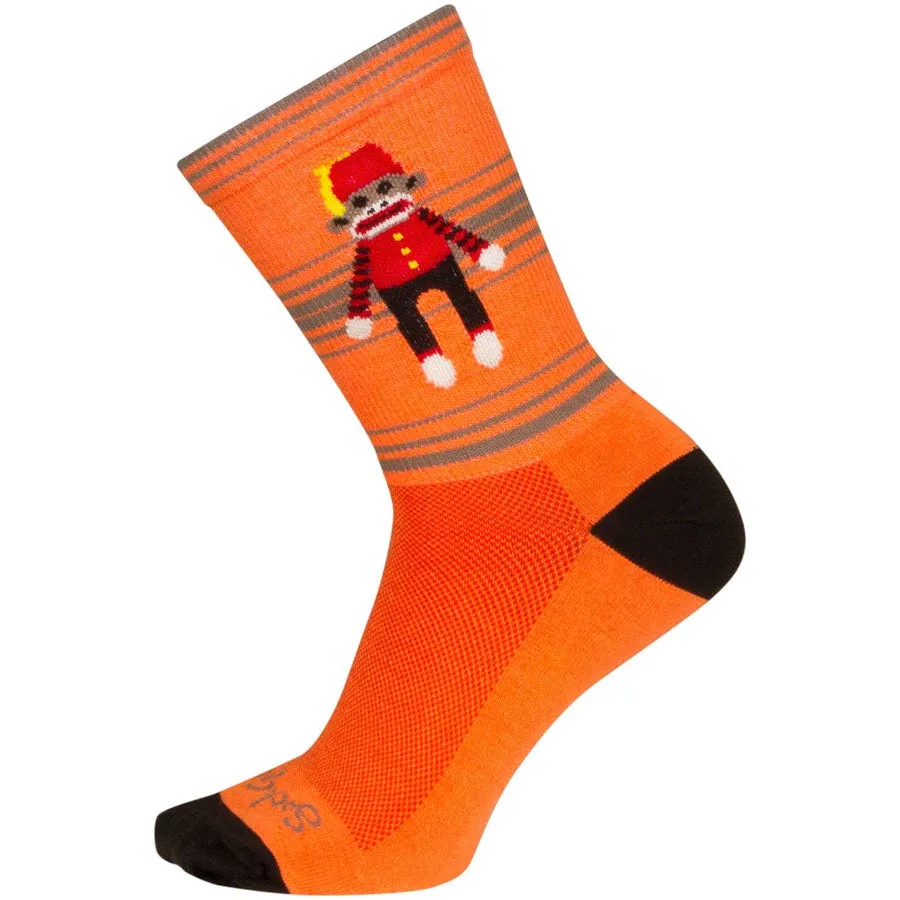 Funky Monkey Crew Bike Socks - Orange