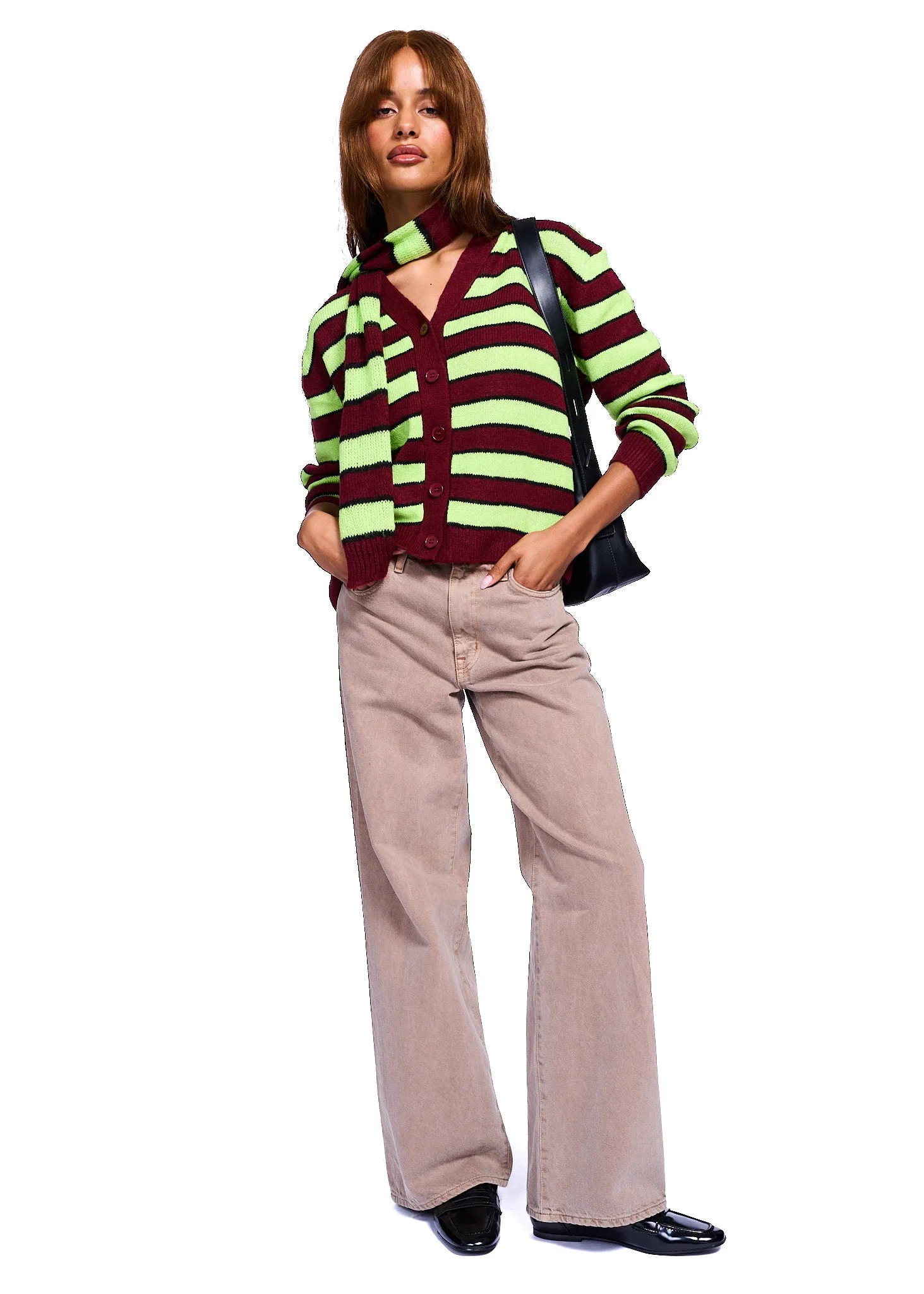 Hosbjerg Patricia Striped Knit Scarf