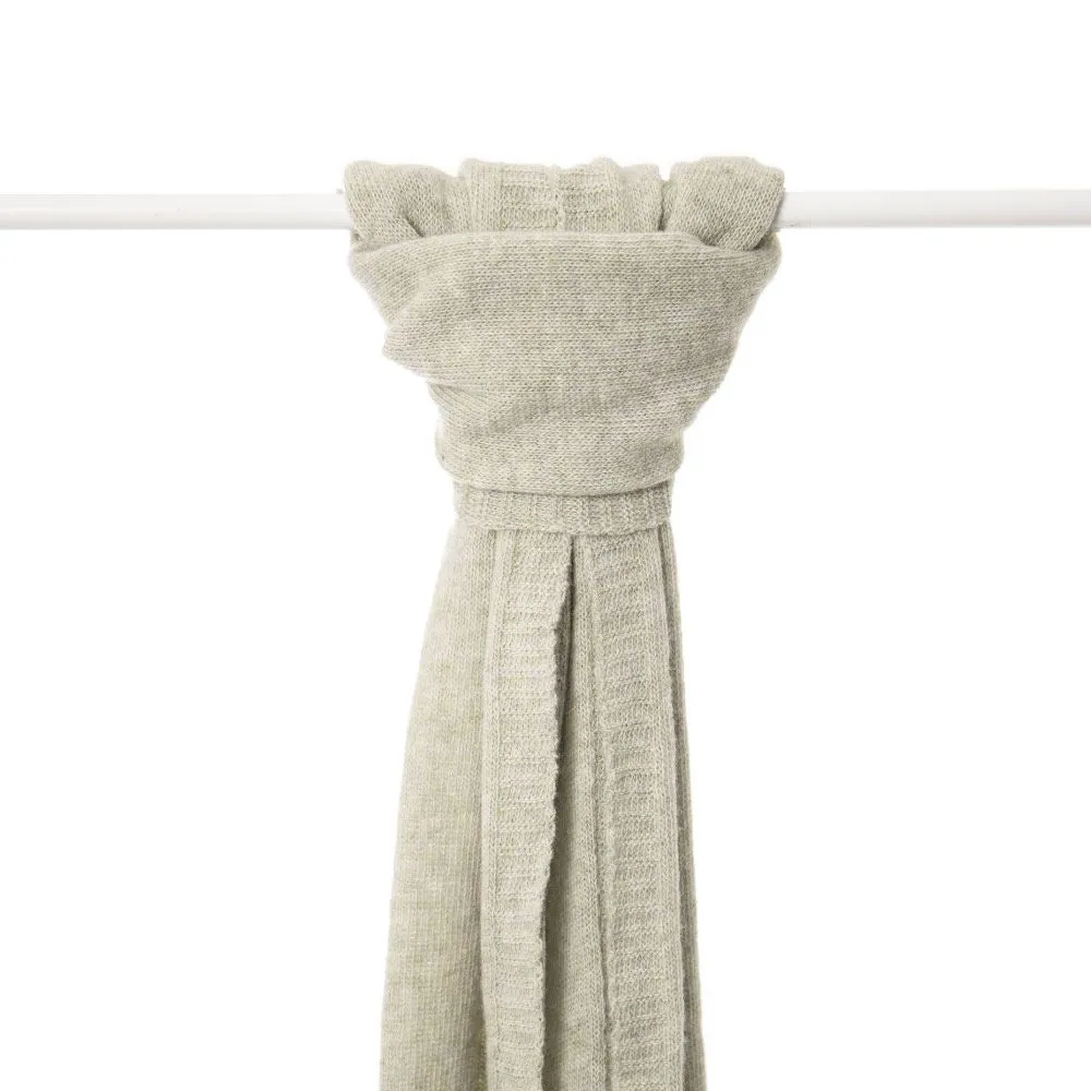 Ladies Lambswool Plain Knit Scarf - Silverbirch