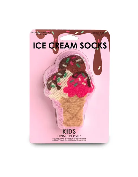Living Royal Ice Cream 3D Kids Crew Socks