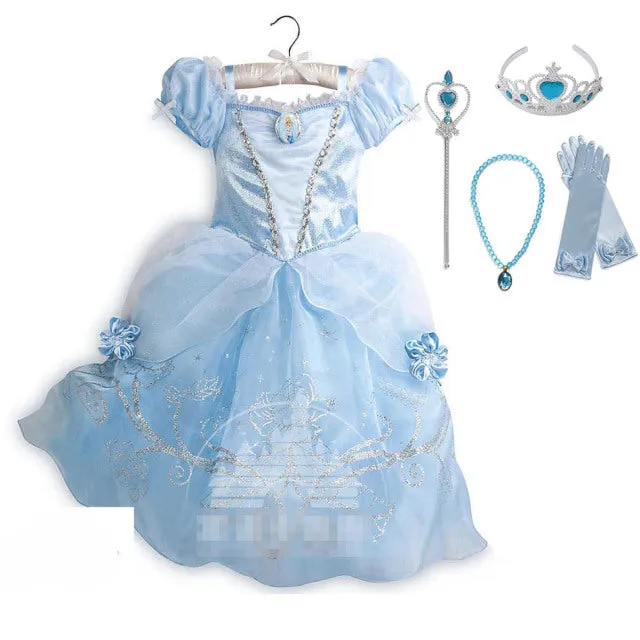 Luxury Fairy Princess Girls Dresses-Gowns Fairy-Playtime-Halloween Costumes