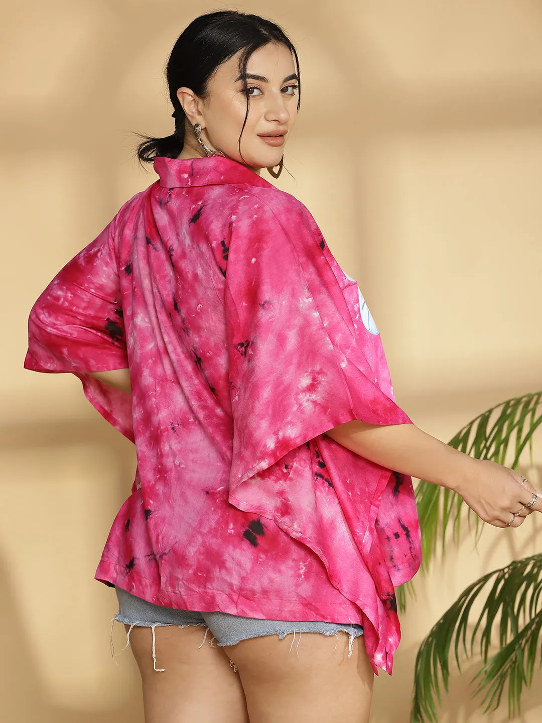 Magenta Rayon TieDyeTop - Etherea