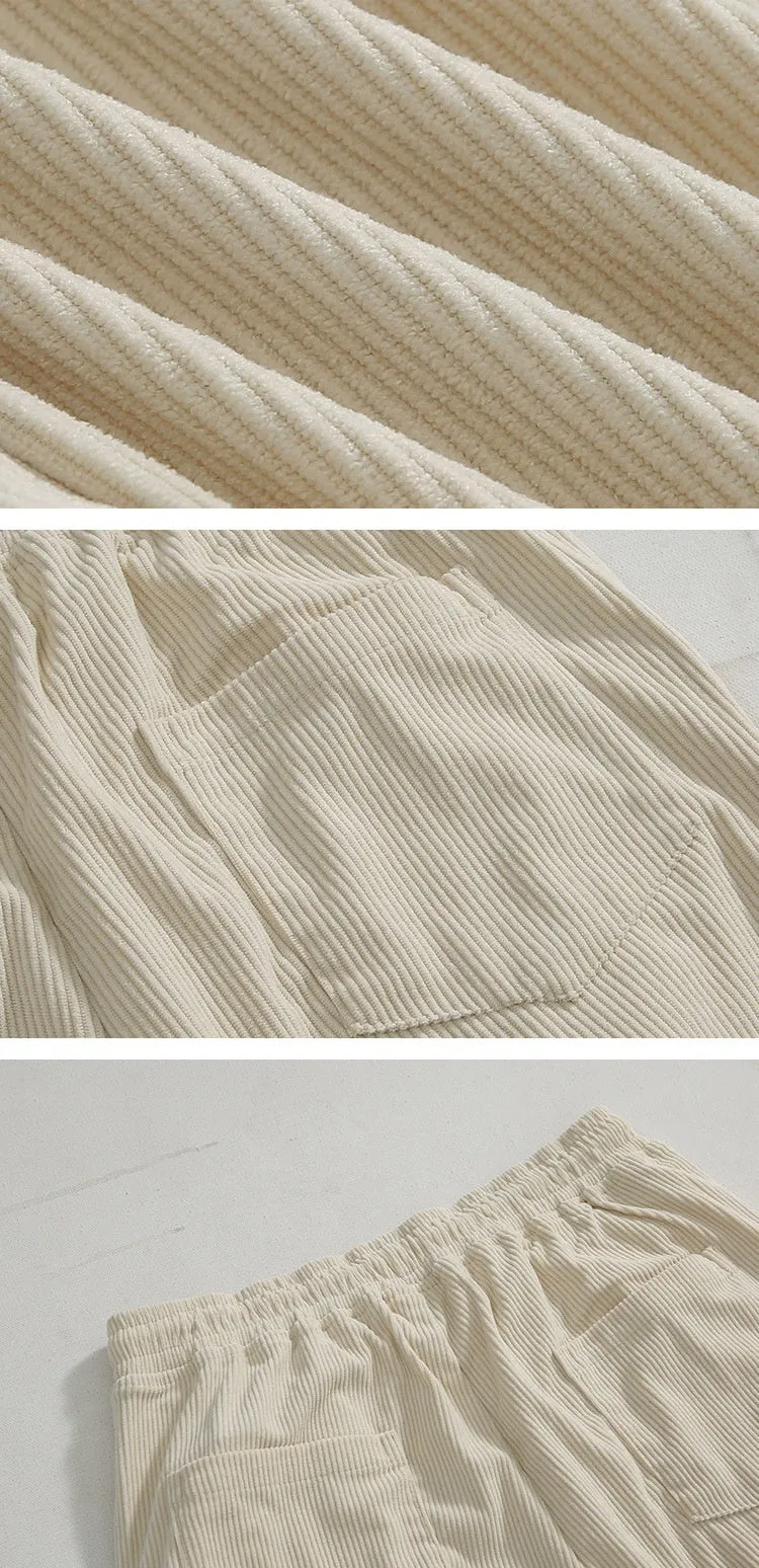 Men's Autumn And Winter Corduroy Straight Leg Pants