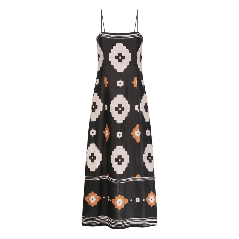 Navi Linen Dress