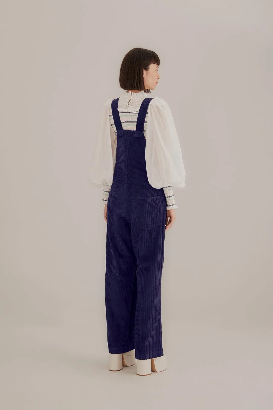 Navy Blue Corduroy Overalls