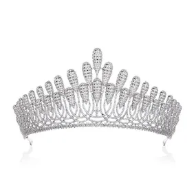 New Luxury Cubic Zirconia tiara Wedding Bridal Crown HairJewelry wedding Dress Accessories 000166