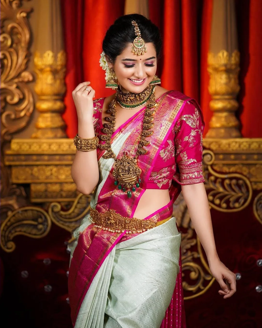 Pleasurable Sea Green Soft Banarasi Silk Saree With Two Smashing Blouse Piece