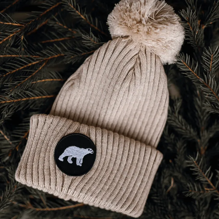 Polar Merino Wool Pompom Beanie