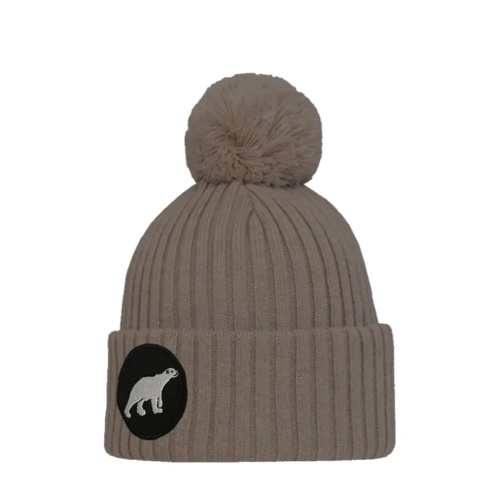 Polar Merino Wool Pompom Beanie