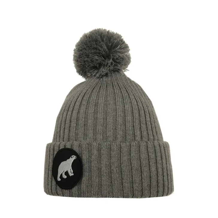 Polar Merino Wool Pompom Beanie