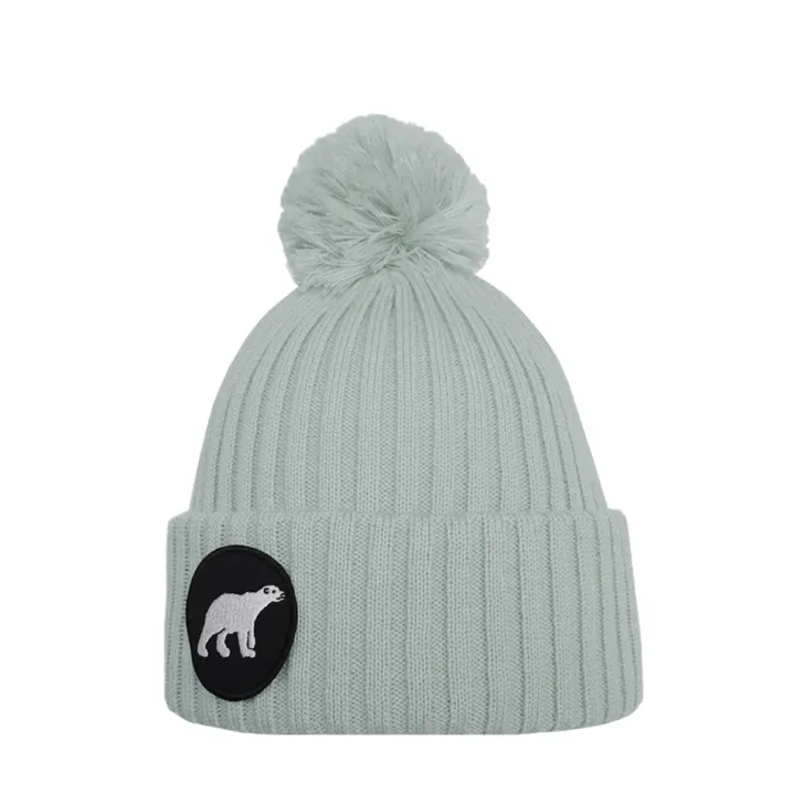 Polar Merino Wool Pompom Beanie