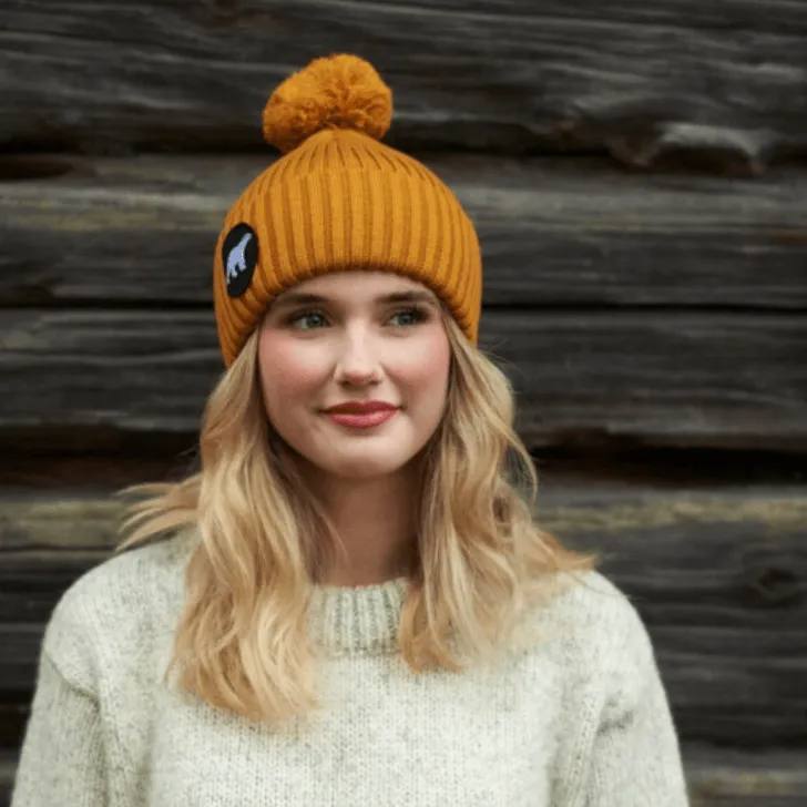 Polar Merino Wool Pompom Beanie