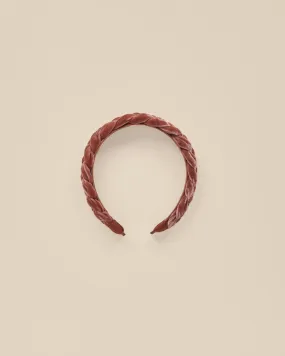 Poppy Velvet Braided Headband