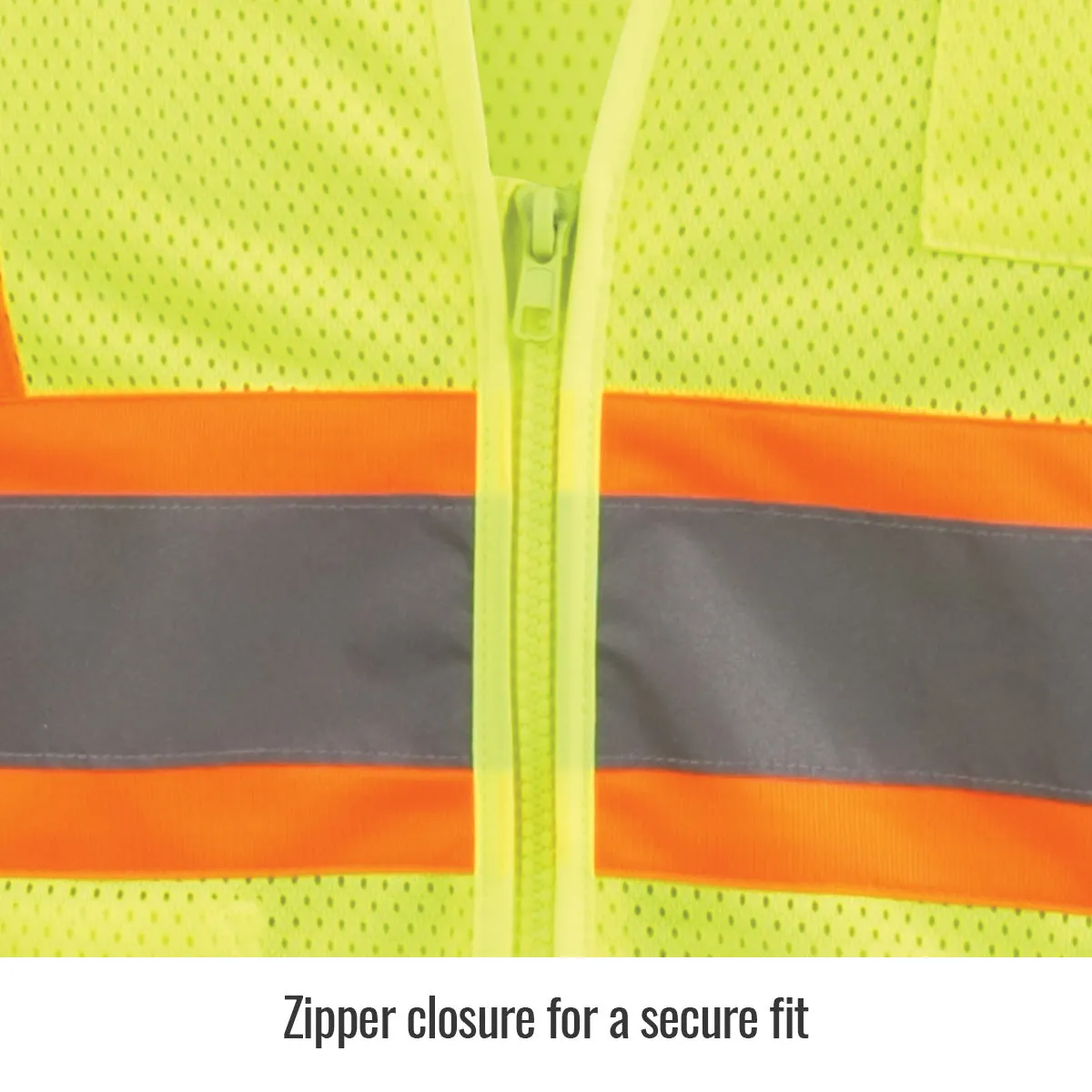Revco VS2022-LM Lime ANSI Class 2 Two-Tone Polyester Hi-Vis Safety Vest (1 Vest)