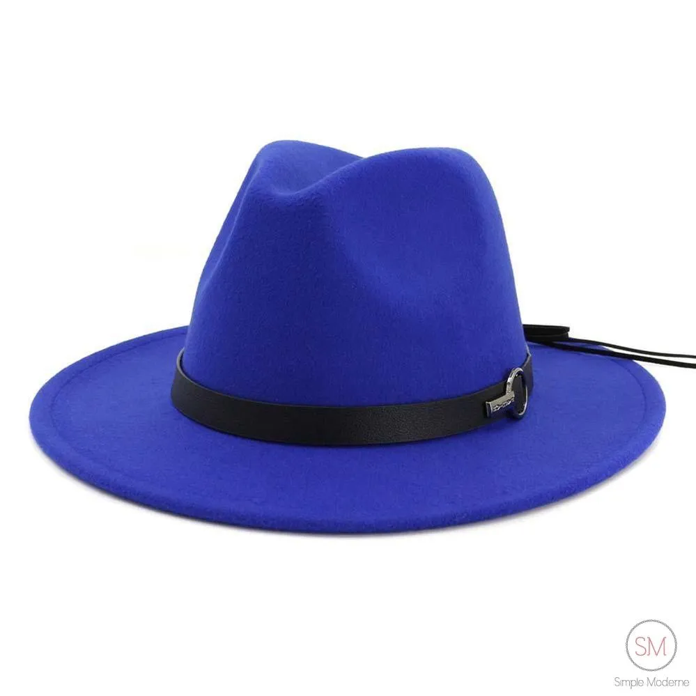 Royal Blue Simple Moderne Fedora