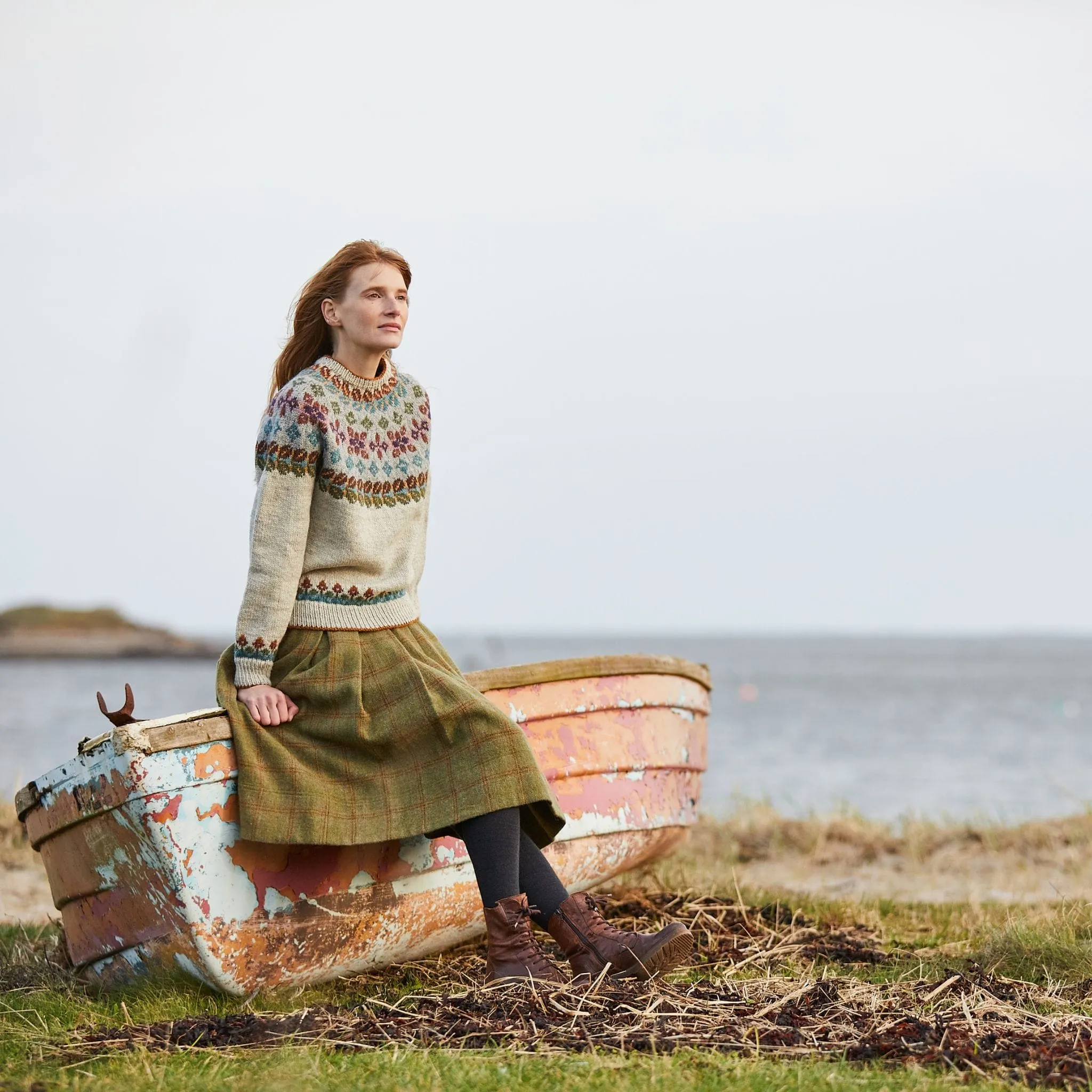 Seahouses Sweater in British Breeds Aran from Aran