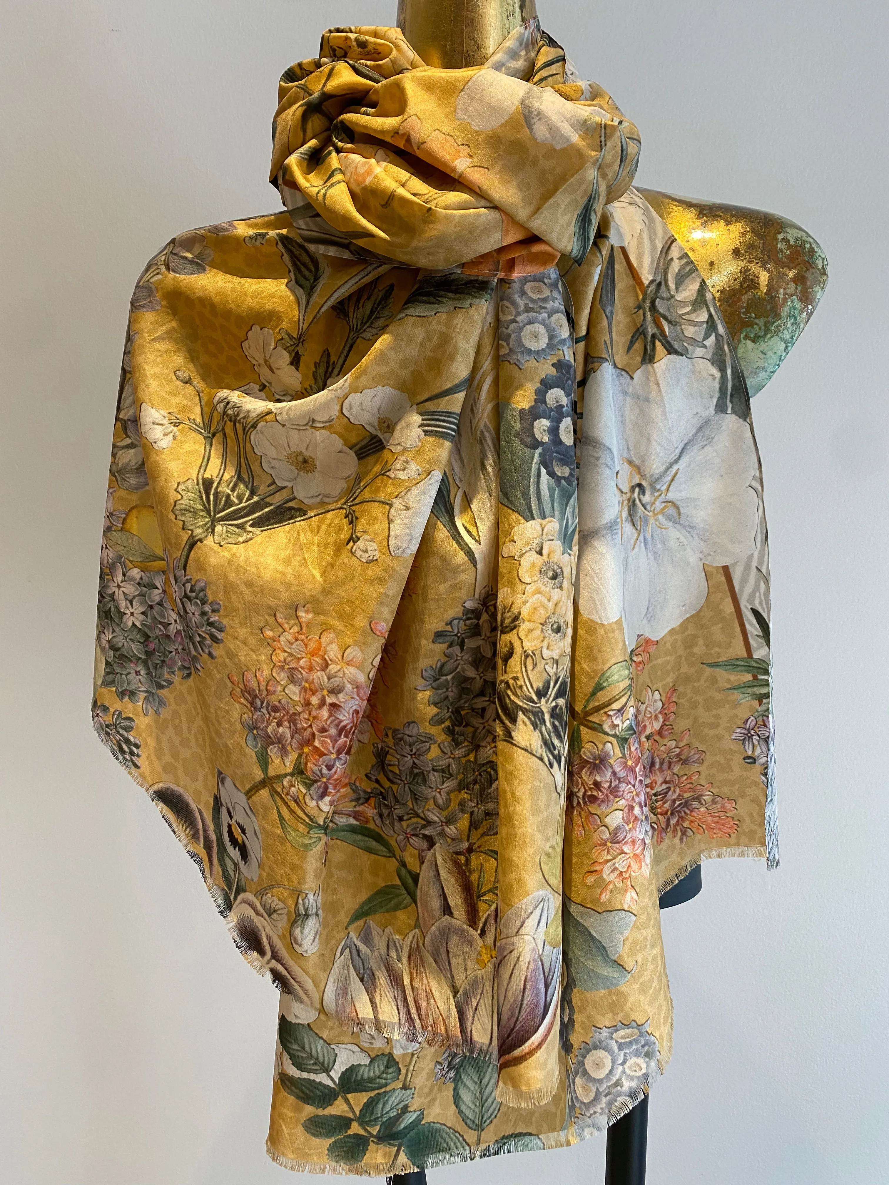 Spring Silk Scarf.       April Sale 25% Off ....At Checkout Use Code April25