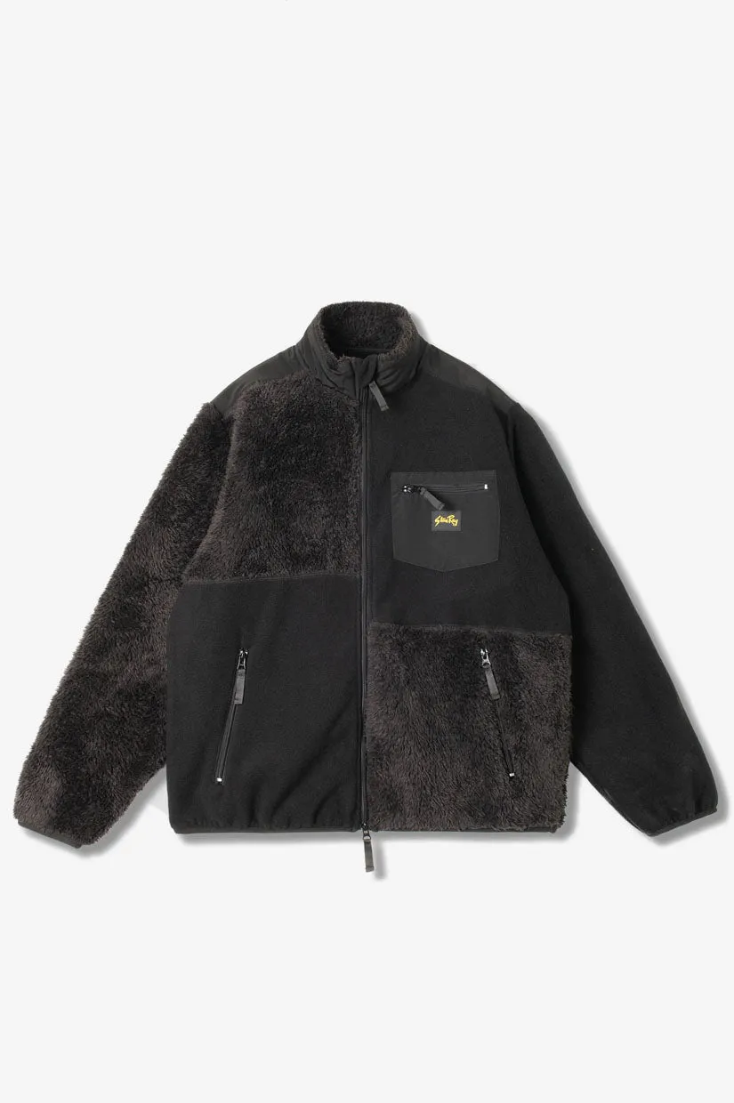Stan Ray Patchwork Fleece Jacket - Black