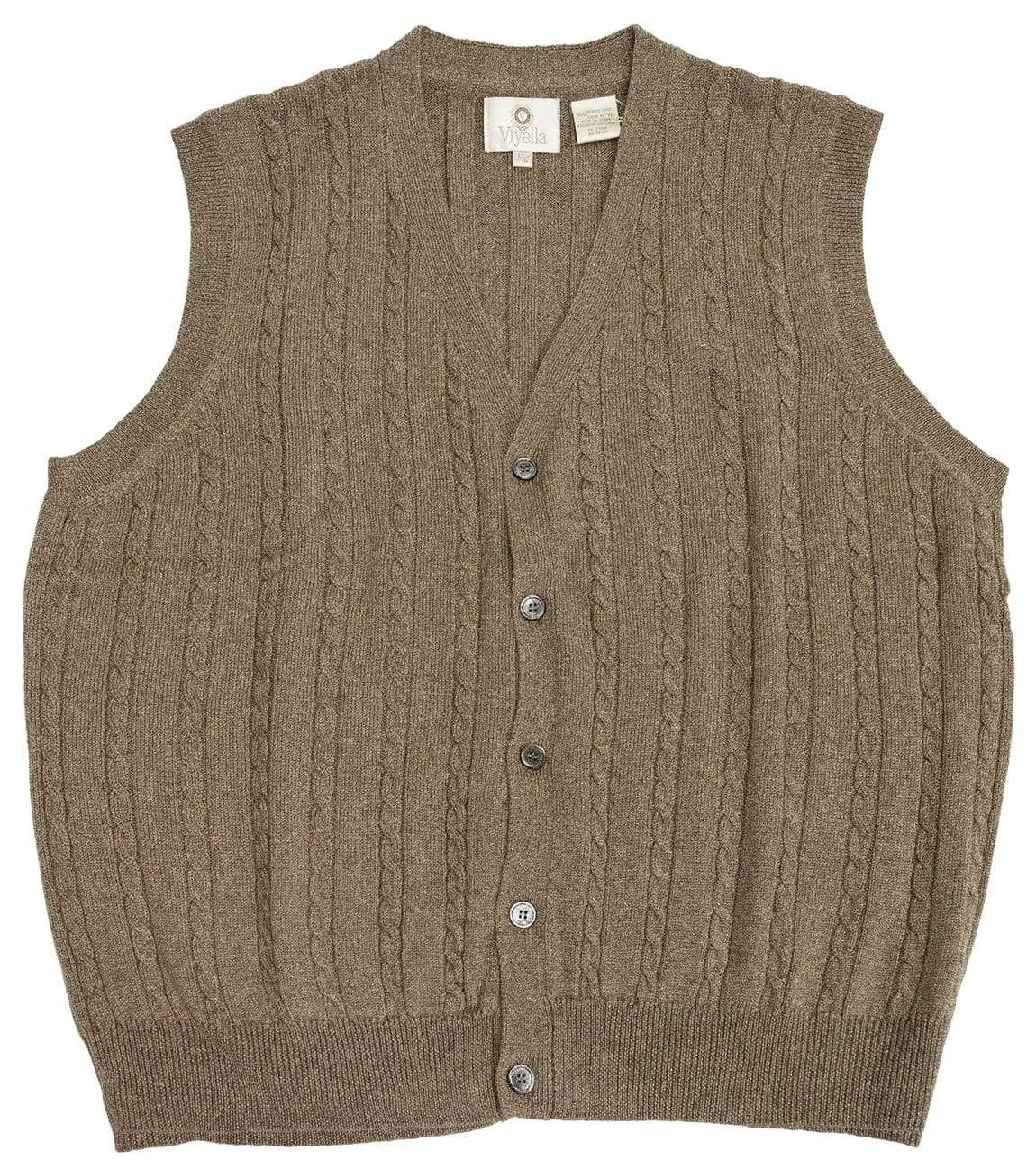 Stay Stylish and Cozy with our Extra Fine Merino Wool Cable Knit 5 Button Sweater Vest - Available in 11 Stunning Colors