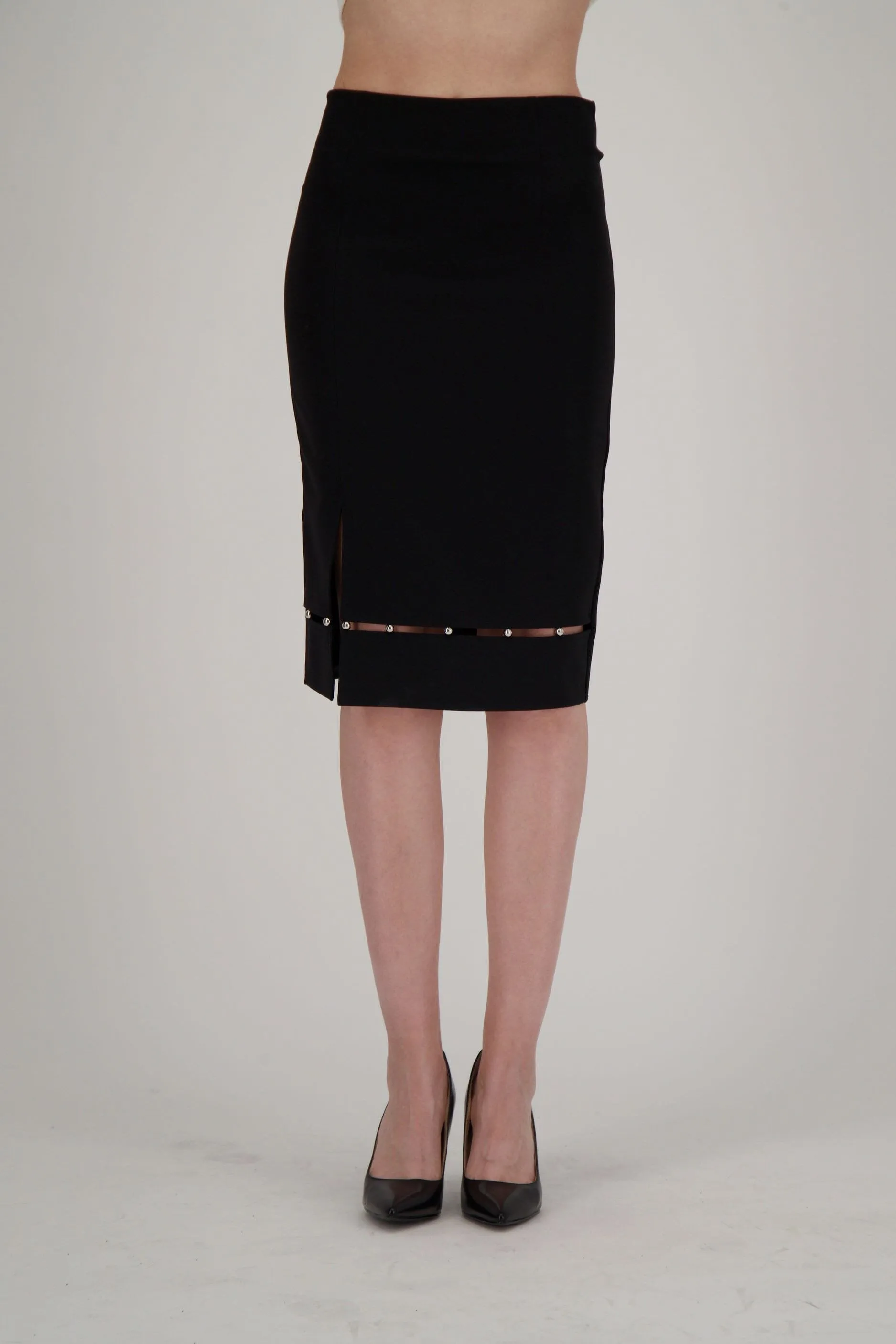 Straight Skirt With Peekaboo Hem