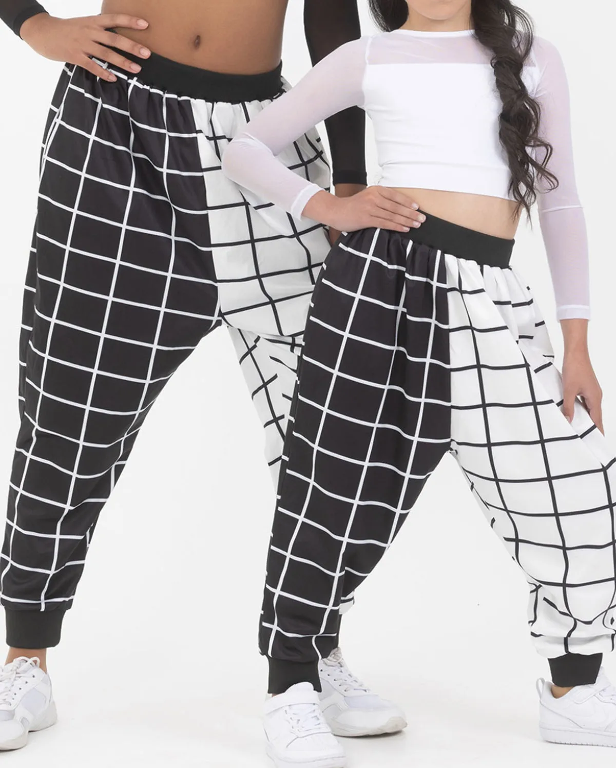 Studio 7, GEO PRINT HAREM PANTS, Black/White, Adults, AUHP02