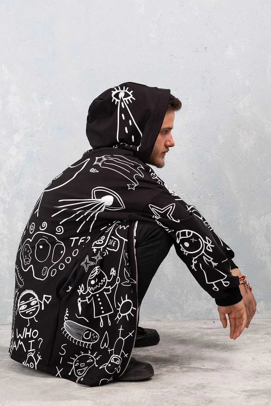 Ugley Dark Male Zippy Hoodie