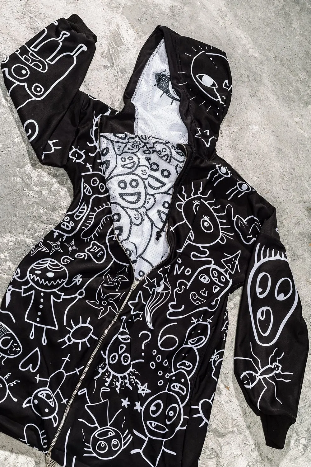 Ugley Dark Male Zippy Hoodie