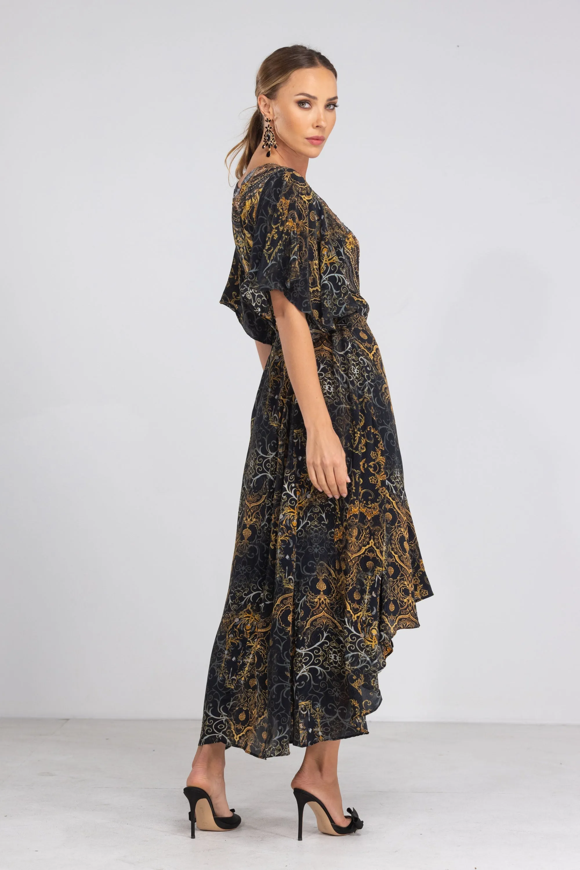 VALLETTA - WRAP DRESS WITH SHORT SLEEVE