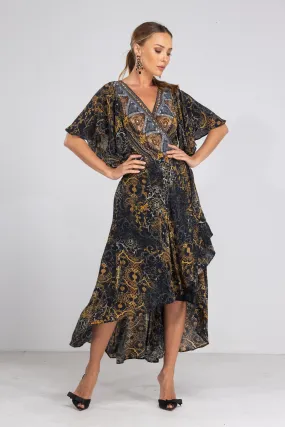 VALLETTA - WRAP DRESS WITH SHORT SLEEVE