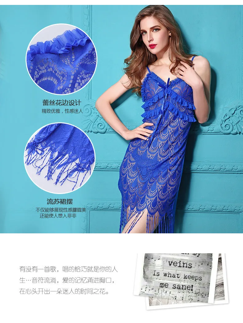VenusFox Cross-border Hot Selling Sexy Pajama Tassel Skirt Hazy Seduction Sexy Lingerie Women Pajamas  Lingerie Erotic