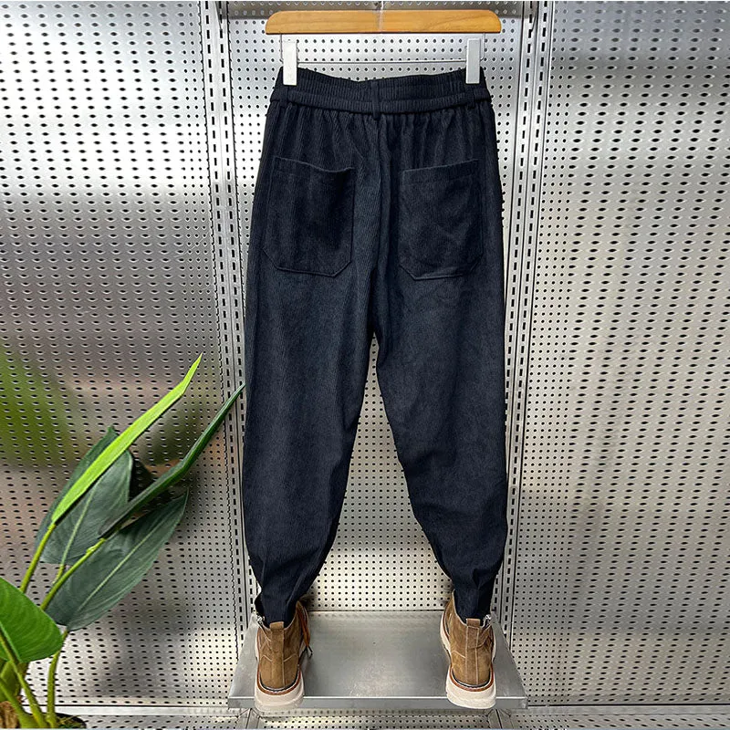Winter Corduroy Casual Slim-fit Loose Harem Pants