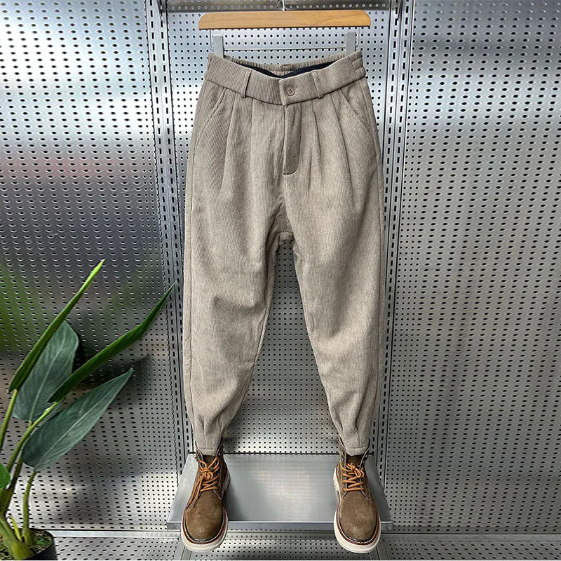 Winter Corduroy Casual Slim-fit Loose Harem Pants