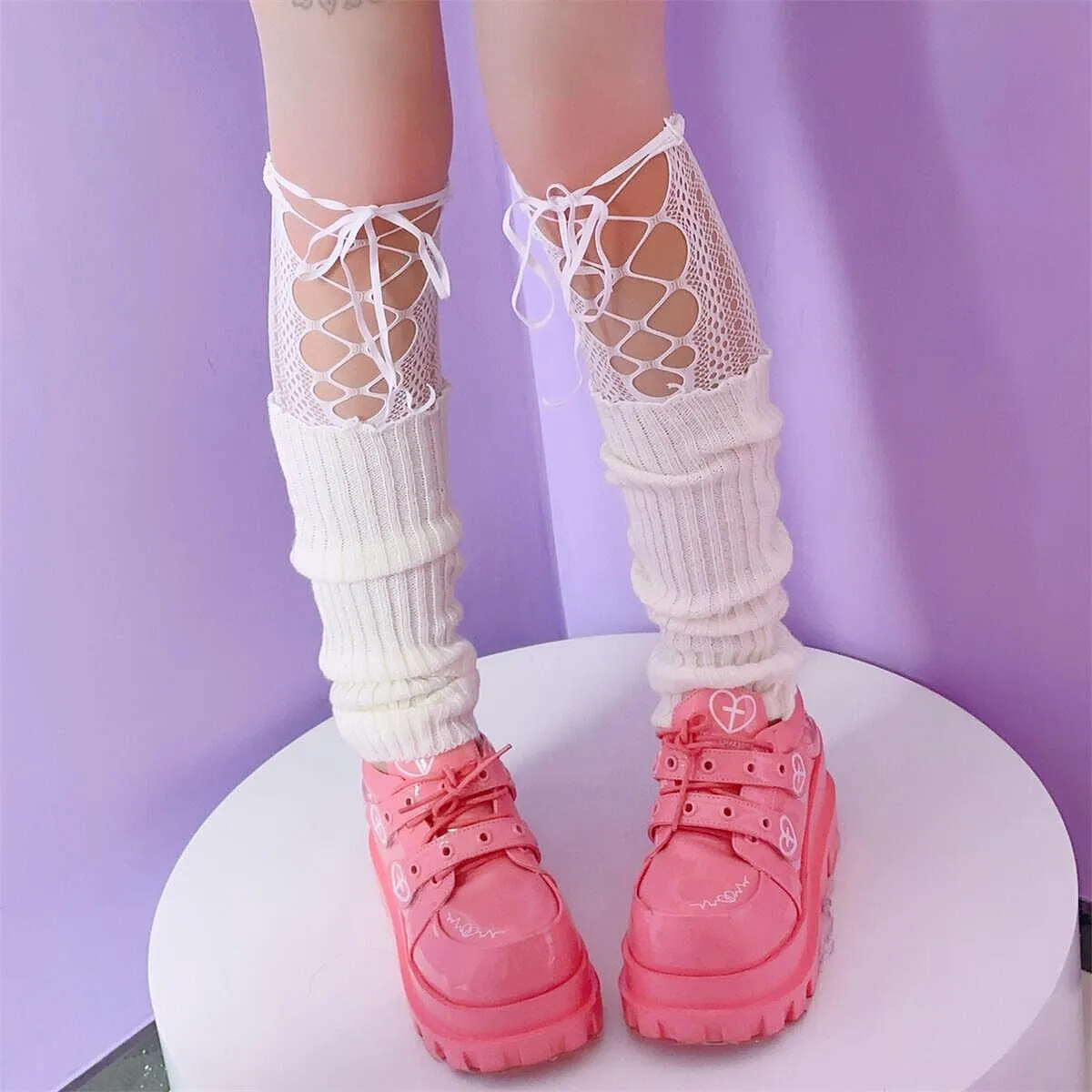 Y2K Balletcore Harajuku Knit Leg Warmers