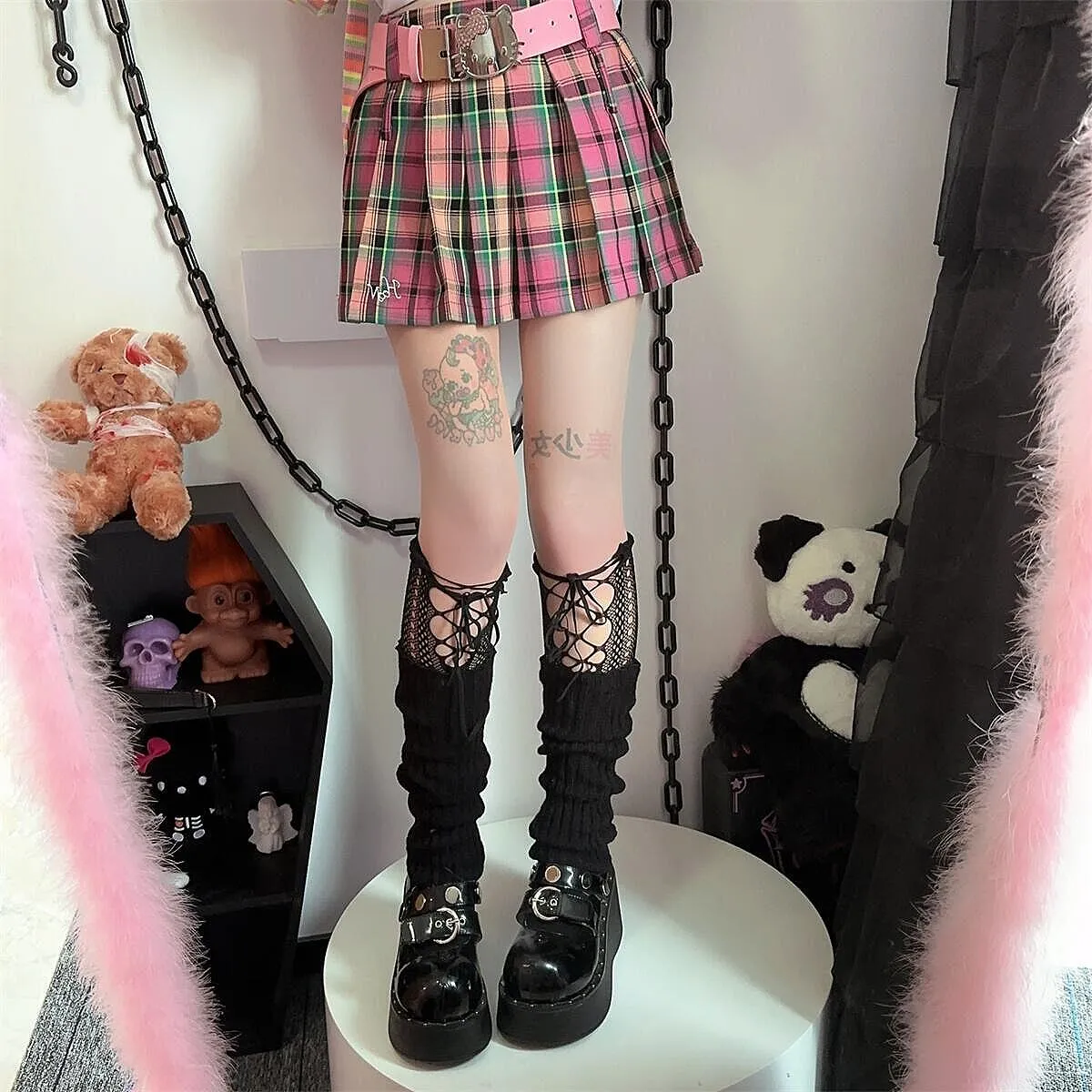 Y2K Balletcore Harajuku Knit Leg Warmers